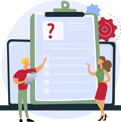 question mark list, brand identity