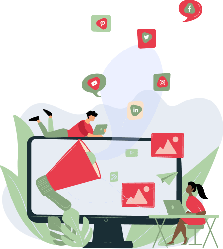 digital marketing cartoon